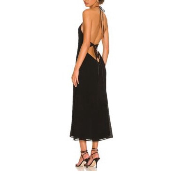 Camila Coelho NWT Ivone Midi Dress in Black XS - Picture 2 of 15